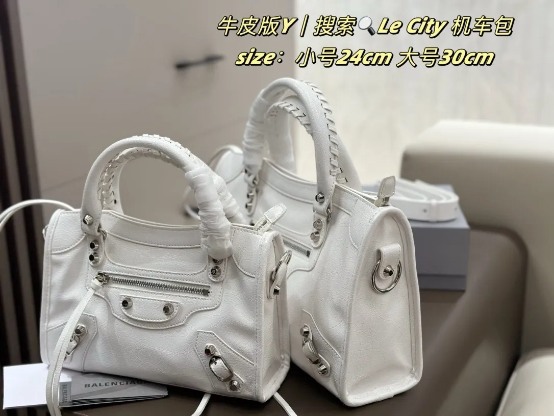 All Categories Official Website "Brand Women's Bags" Women's Bags 💙 BALENCIAGA 2025 New Balenciaga Le City Motorcycle Bag