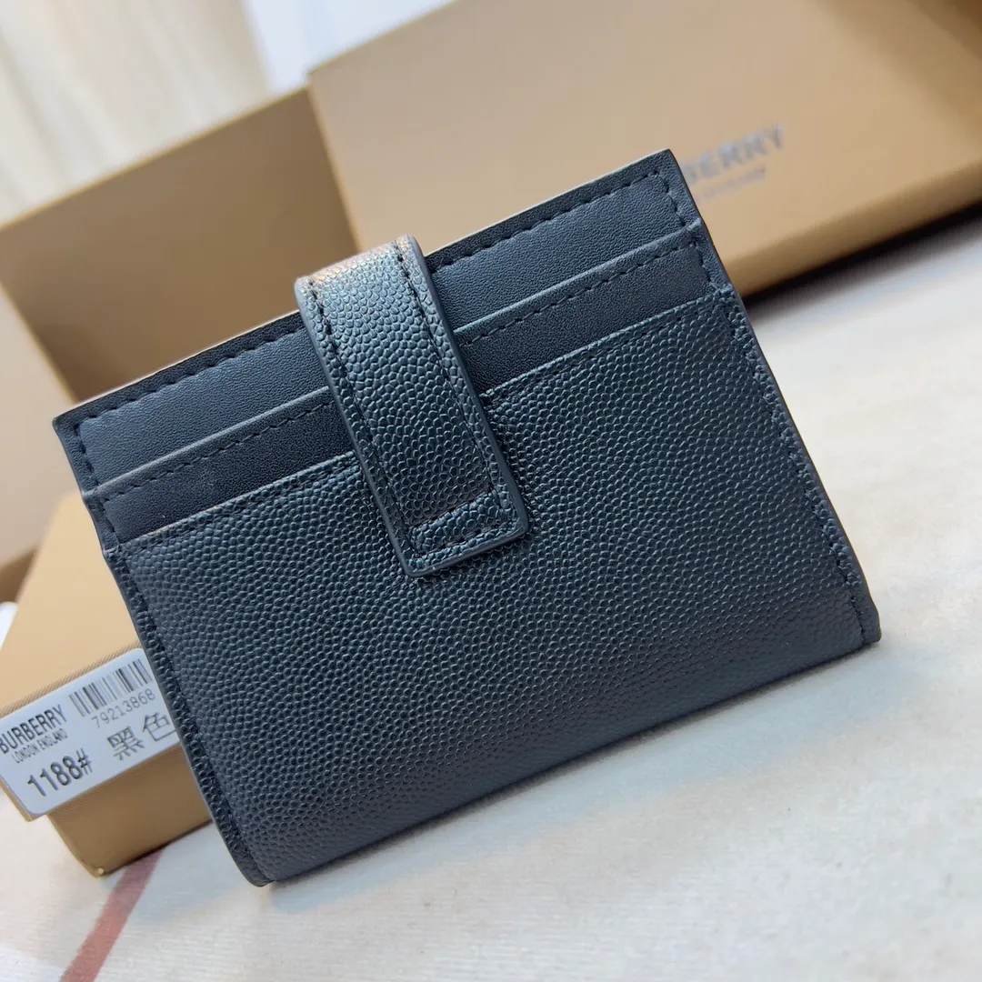 p140 [Burberry•Burberry] Original quality 🇮🇹～～ TB exclusive logo small card holder 🎉👉 Delicate interior [rose] soft imported calfskin, gold hardware accessories 👍Counter quality, fine workmanship 💋Real shot📷, 🆔🆔1188 black, size 10cm*7.5cm