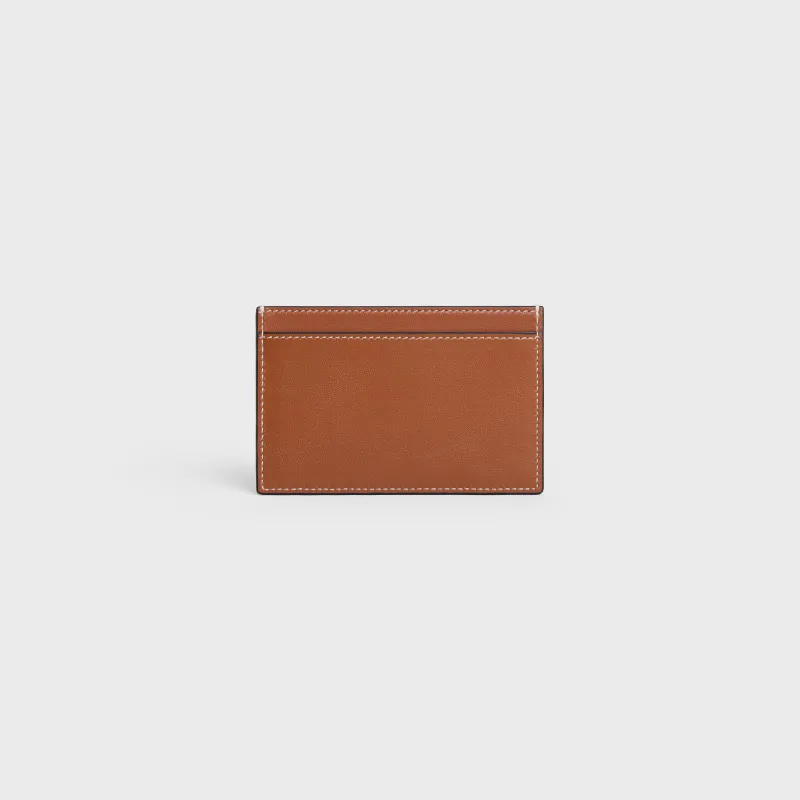 [Special grade pure steel hardware original leather] TRIOMPHE bright sheep leather card holder/2024 small competition No.: 10B703EMJ.04LU 703 Tan full leather (sheepskin) Size: w11×h7.5×2cm
