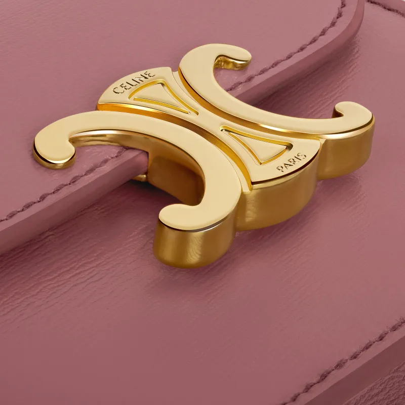 [Special grade pure steel hardware original leather] ¥660 TRIOMPHE bright cow leather business card bag/new model No.: 10N 063 FOZ.24VR 062 063 rose gold full leather size: w10.5×h8.5×d3cm