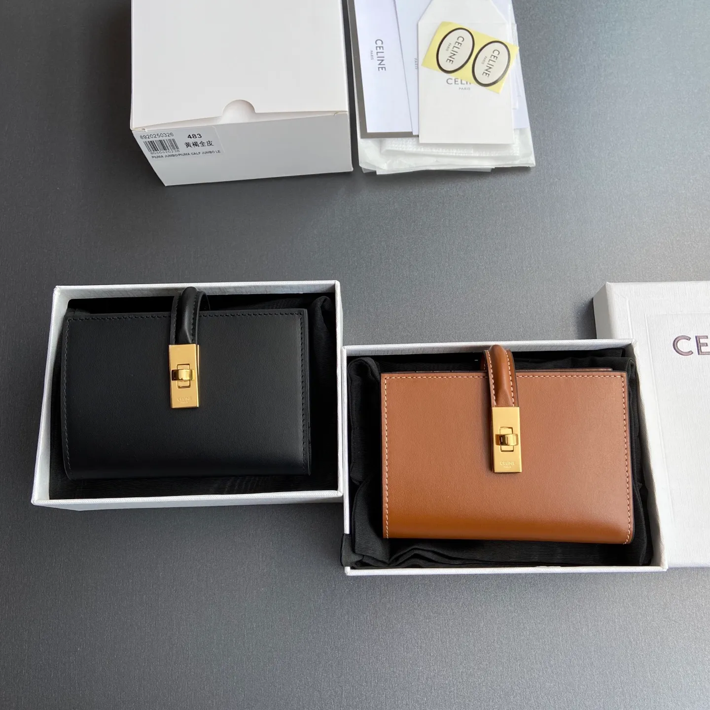 [Special grade pure steel hardware original leather] ¥840 TRIOMPHE16 glossy cow leather wallet No.: 10M483CQ7.04LU483 483 Size: w12.7×h9×d2.5cm Combination picture