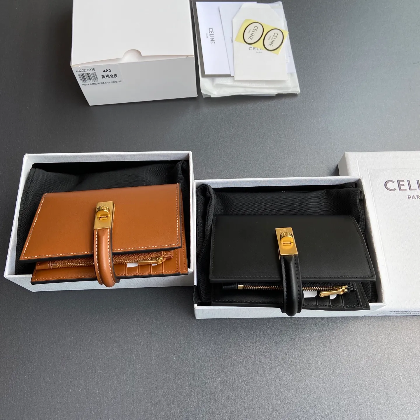 [Special grade pure steel hardware original leather] ¥840 TRIOMPHE16 glossy cow leather wallet No.: 10M483CQ7.04LU483 483 Size: w12.7×h9×d2.5cm Combination picture