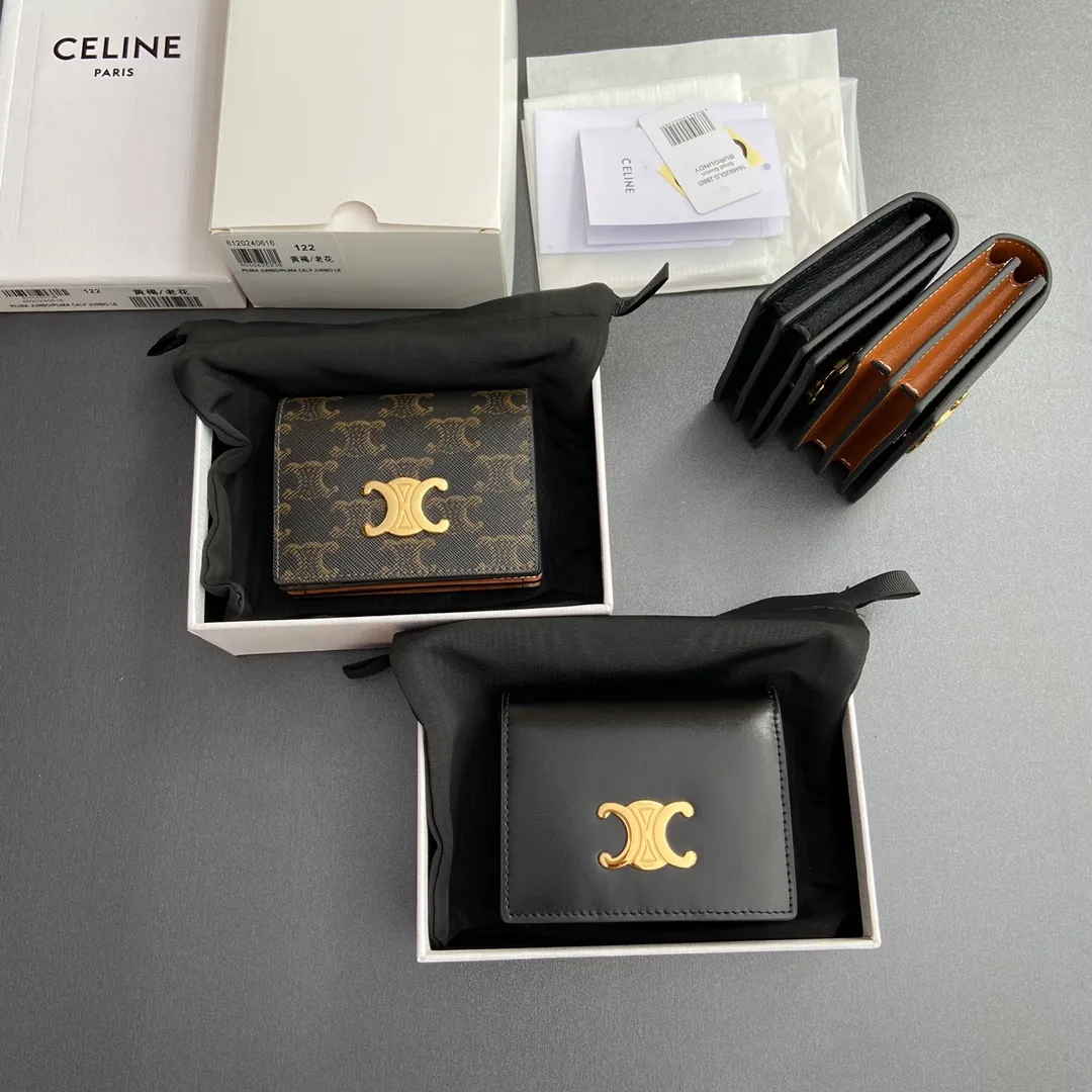 [Special grade pure steel hardware original leather] TRIOMPHE cow leather flip business card holder card holder/2024 small game No.: 10M123FOZ.38NO122 123 black full leather