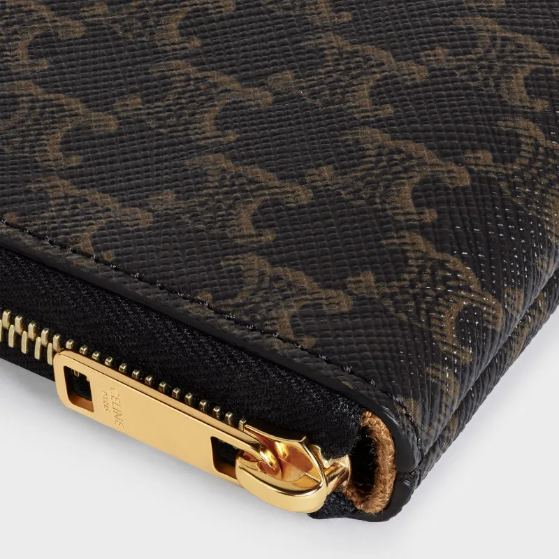 [Special grade imported original leather] ¥460 TRIOMPHE logo printing with hook buckle coin card holder No.: 10C 662 BTA.38NO663 66201 Presbyopia Size: w13×h9.5cm