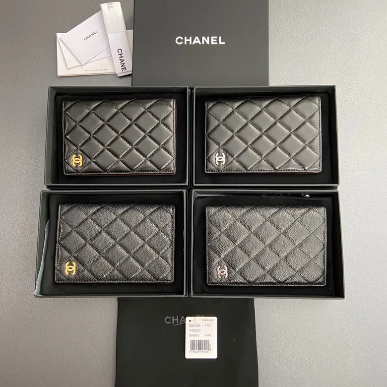 [Special grade hardware original leather] Xiaoxiang passport holder series, quilted with iconic metal logo No.: 80385 Combination picture