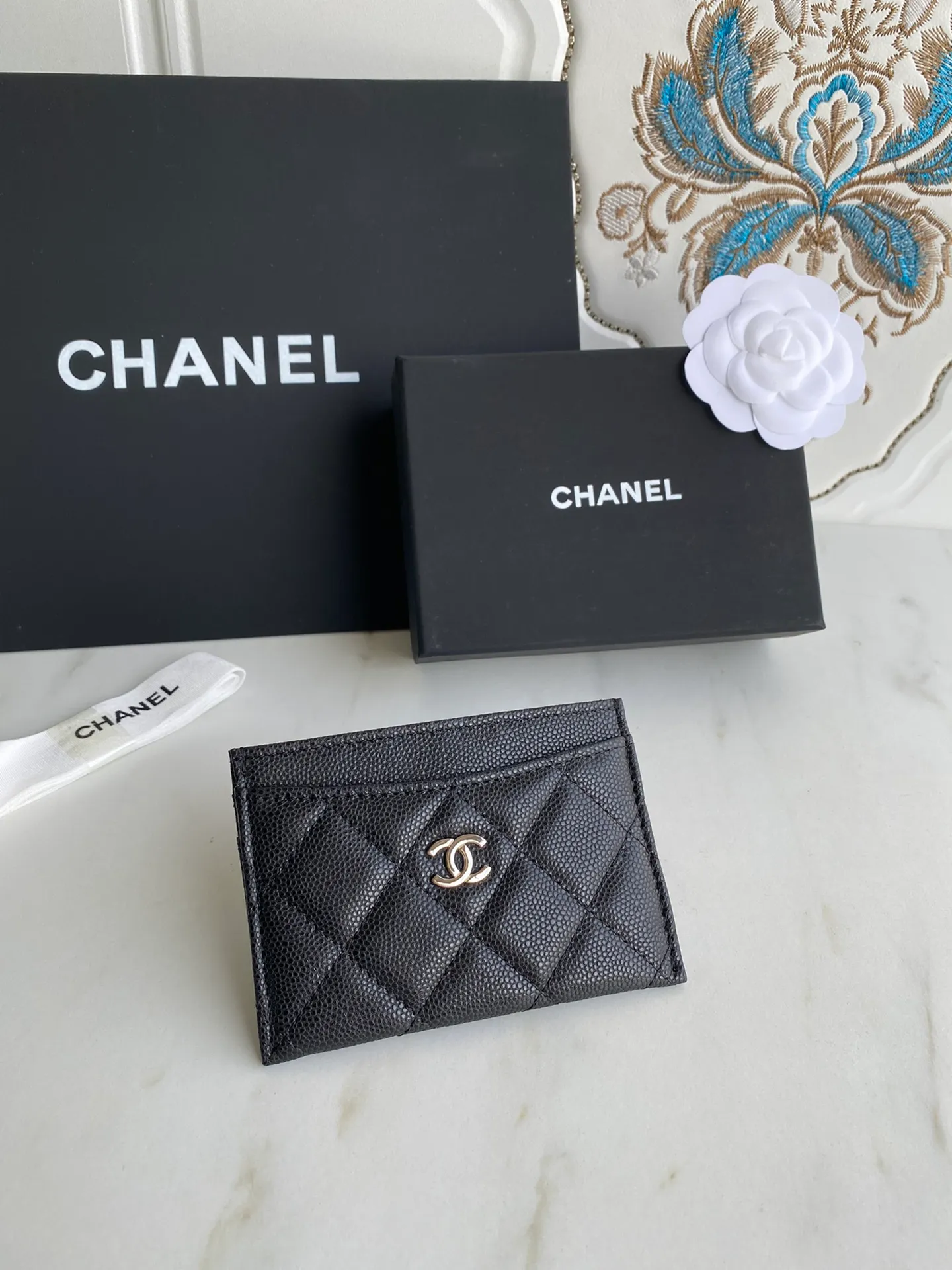 190💰【Original quality】【With serial code】CHANEL, classic card holder! Original quality, caviar small ball pattern series, classic series, exquisite details, full set of packaging, style number (AP426) 31510... size 11*7.5*1