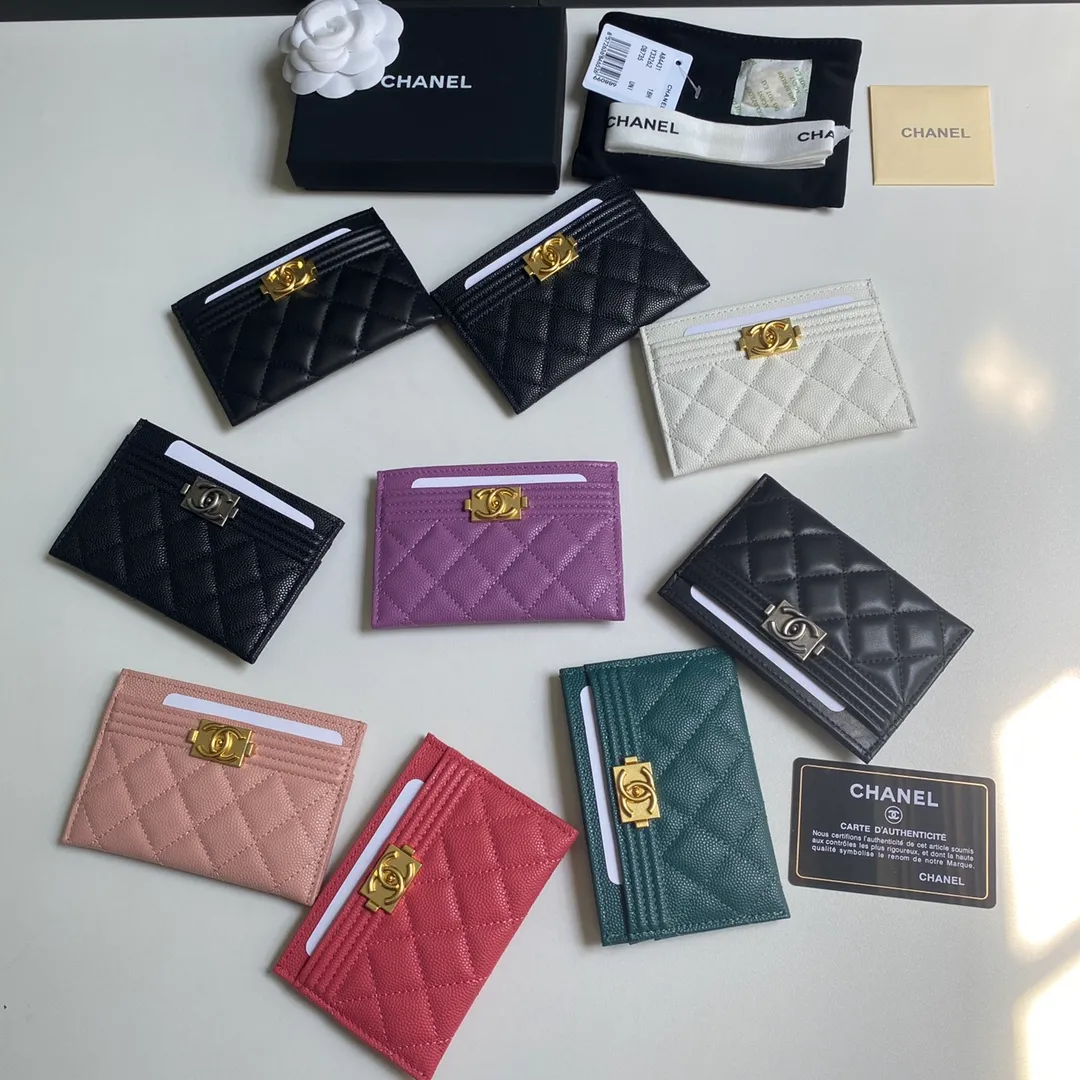 220💰 [Original order quality] [Delivery packaging] CHANEL, original order quality, leboy card holder 💦 style number A84431 top leather hardware, beautiful details, complete package! Size 11*7.5*1.