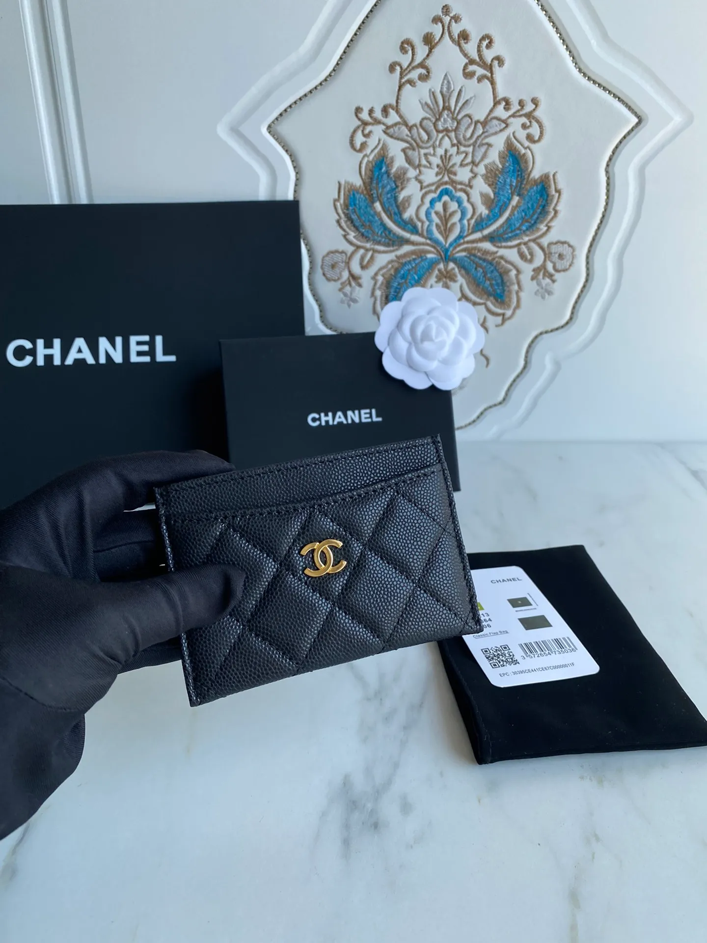 190💰【Original quality】【With serial code】CHANEL, classic card holder! Original quality, caviar small ball pattern series, classic series, exquisite details, full set of packaging, style number (AP426) 31510... size 11*7.5*1