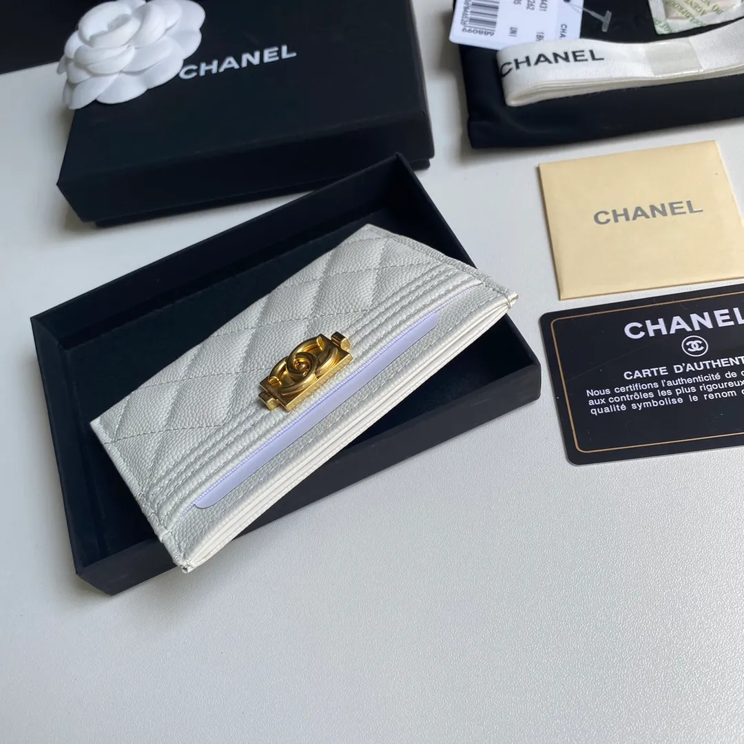 220💰 [Original order quality] [Delivery packaging] CHANEL, original order quality, leboy card holder 💦 style number A84431 top leather hardware, beautiful details, complete package! Size 11*7.5*1.