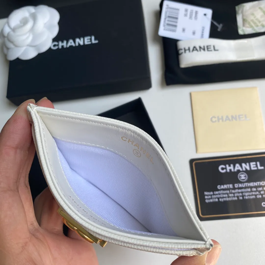 220💰 [Original order quality] [Delivery packaging] CHANEL, original order quality, leboy card holder 💦 style number A84431 top leather hardware, beautiful details, complete package! Size 11*7.5*1.