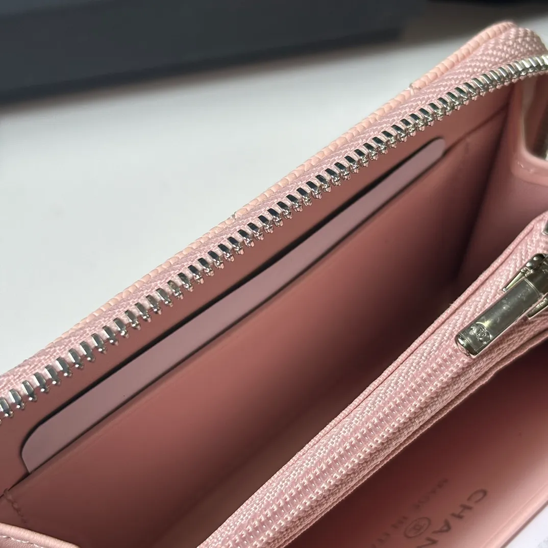 360💰 New product ❤️❤️❤️CH@NEL small zipper card holder💦 with new luogo, zipper compartment inside, original quality, beautiful details, model number AP9630, size 11*7.5*2cm