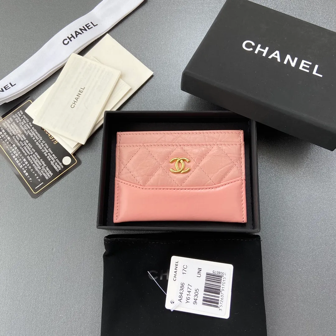 220💰Xiaoxiang imported Italian leather Item number: 84386 Size: w11×h7.5cm Color: pink leather gold hardware