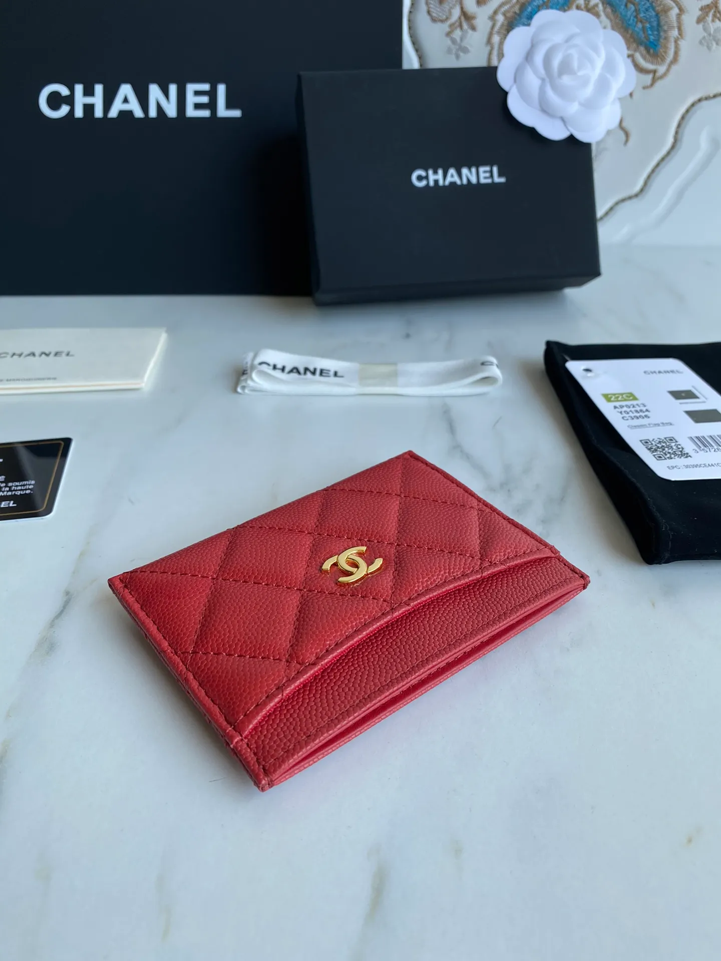 190💰【Original quality】【With serial code】CHANEL, classic card holder! Original quality, caviar small ball pattern series, classic series, exquisite details, full set of packaging, style number (AP426) 31510... size 11*7.5*1