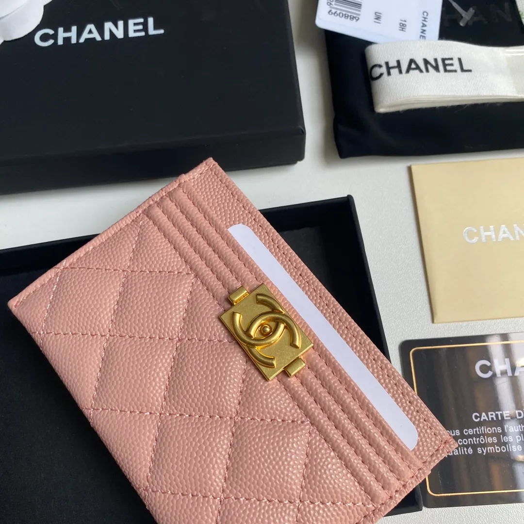 220💰 [Original order quality] [Delivery packaging] CHANEL, original order quality, leboy card holder 💦 style number A84431 top leather hardware, beautiful details, complete package! Size 11*7.5*1.