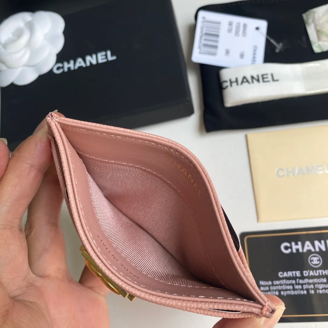 220💰 [Original order quality] [Delivery packaging] CHANEL, original order quality, leboy card holder 💦 style number A84431 top leather hardware, beautiful details, complete package! Size 11*7.5*1.