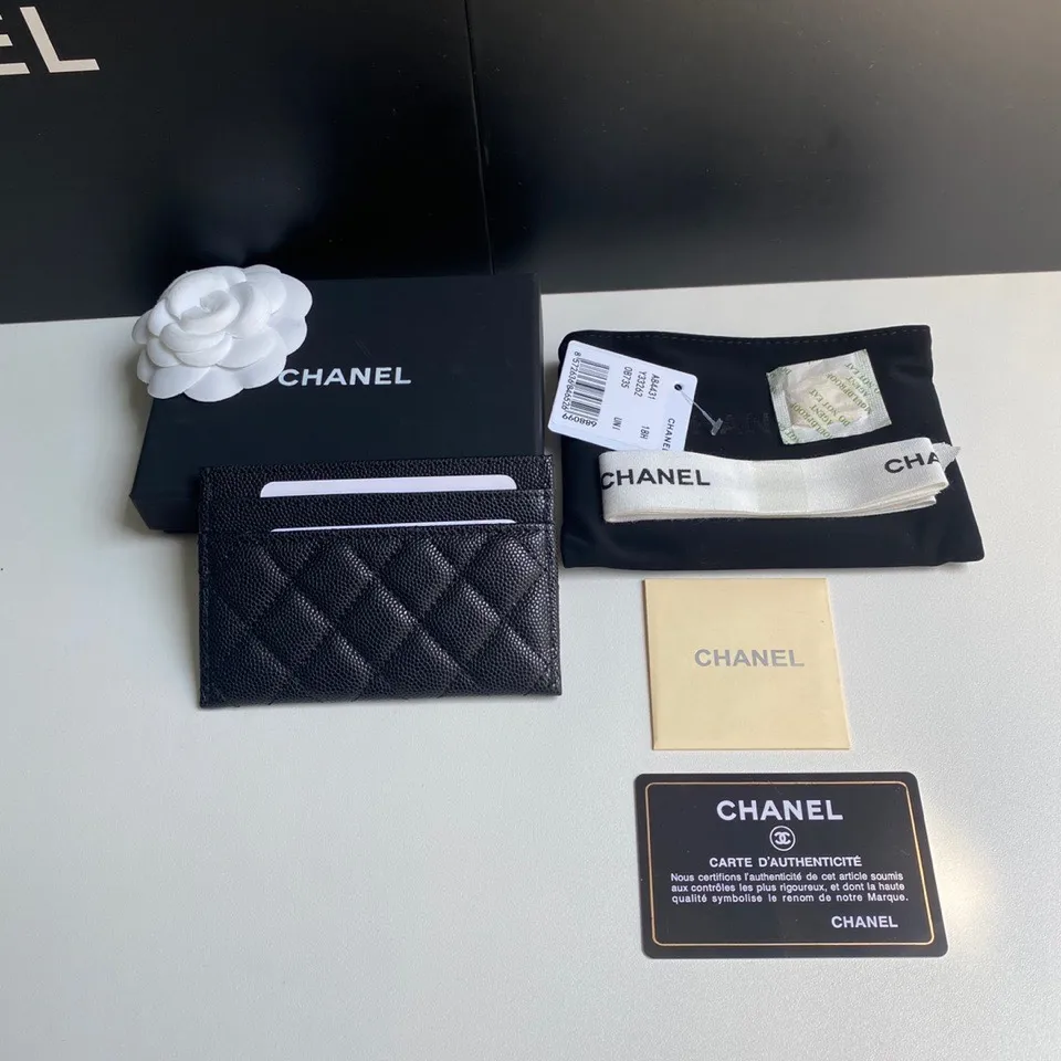 220💰 [Original order quality] [Delivery packaging] CHANEL, original order quality, leboy card holder 💦 style number A84431 top leather hardware, beautiful details, complete package! Size 11*7.5*1.