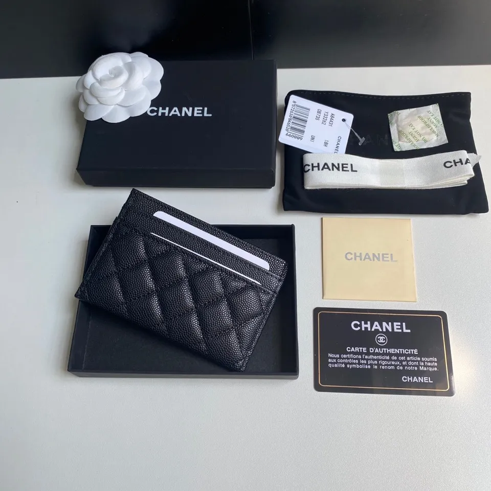 220💰 [Original order quality] [Delivery packaging] CHANEL, original order quality, leboy card holder 💦 style number A84431 top leather hardware, beautiful details, complete package! Size 11*7.5*1.
