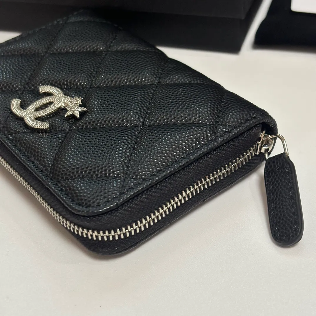 360💰 New product ❤️❤️❤️CH@NEL small zipper card holder💦 with new luogo, zipper compartment inside, original quality, beautiful details, model number AP9630, size 11*7.5*2cm
