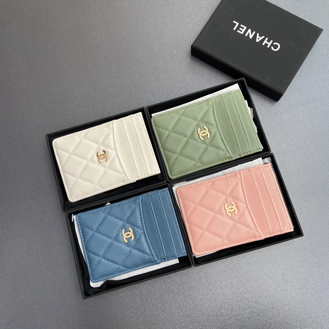[Special grade hardware original leather] Xiaoxiang card holder series quilted card holder with iconic metal logo No.: 3595
