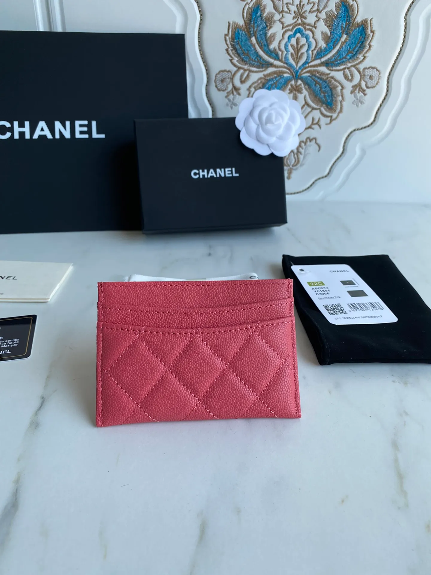 190💰【Original quality】【With serial code】CHANEL, classic card holder! Original quality, caviar small ball pattern series, classic series, exquisite details, full set of packaging, style number (AP426) 31510... size 11*7.5*1