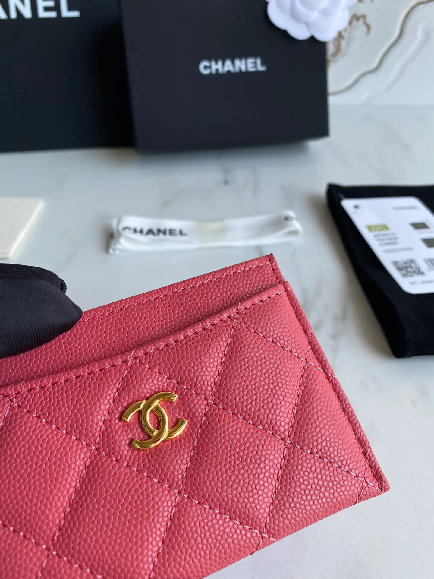 190💰【Original quality】【With serial code】CHANEL, classic card holder! Original quality, caviar small ball pattern series, classic series, exquisite details, full set of packaging, style number (AP426) 31510... size 11*7.5*1