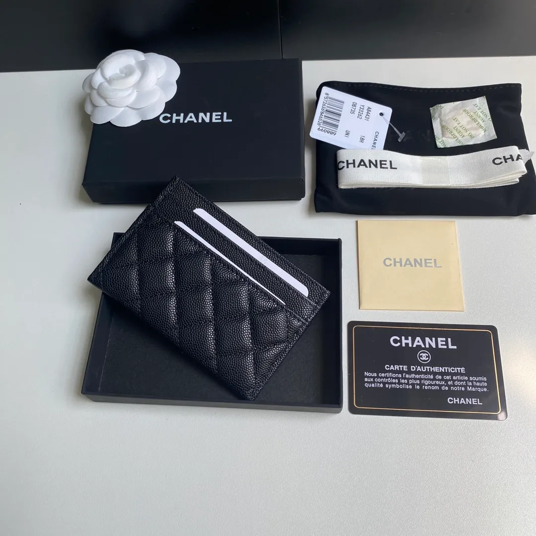 220💰 [Original order quality] [Delivery packaging] CHANEL, original order quality, leboy card holder 💦 style number A84431 top leather hardware, beautiful details, complete package! Size 11*7.5*1.