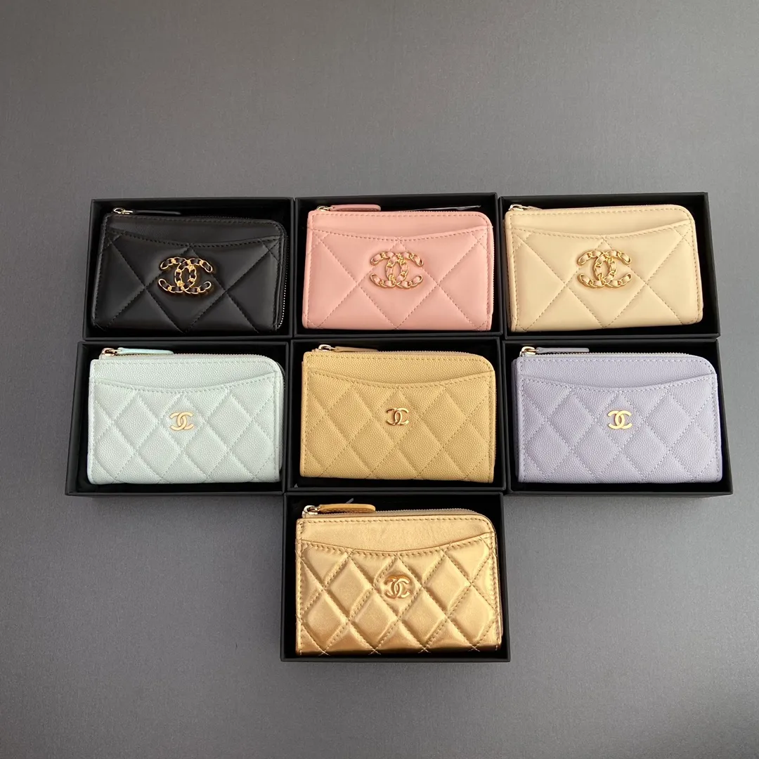 [Special grade hardware original leather] Xiaoxiang small zipper bag card holder series quilted card holder with iconic metal logo No.: 3176 3179 Xiaoxiang combination picture