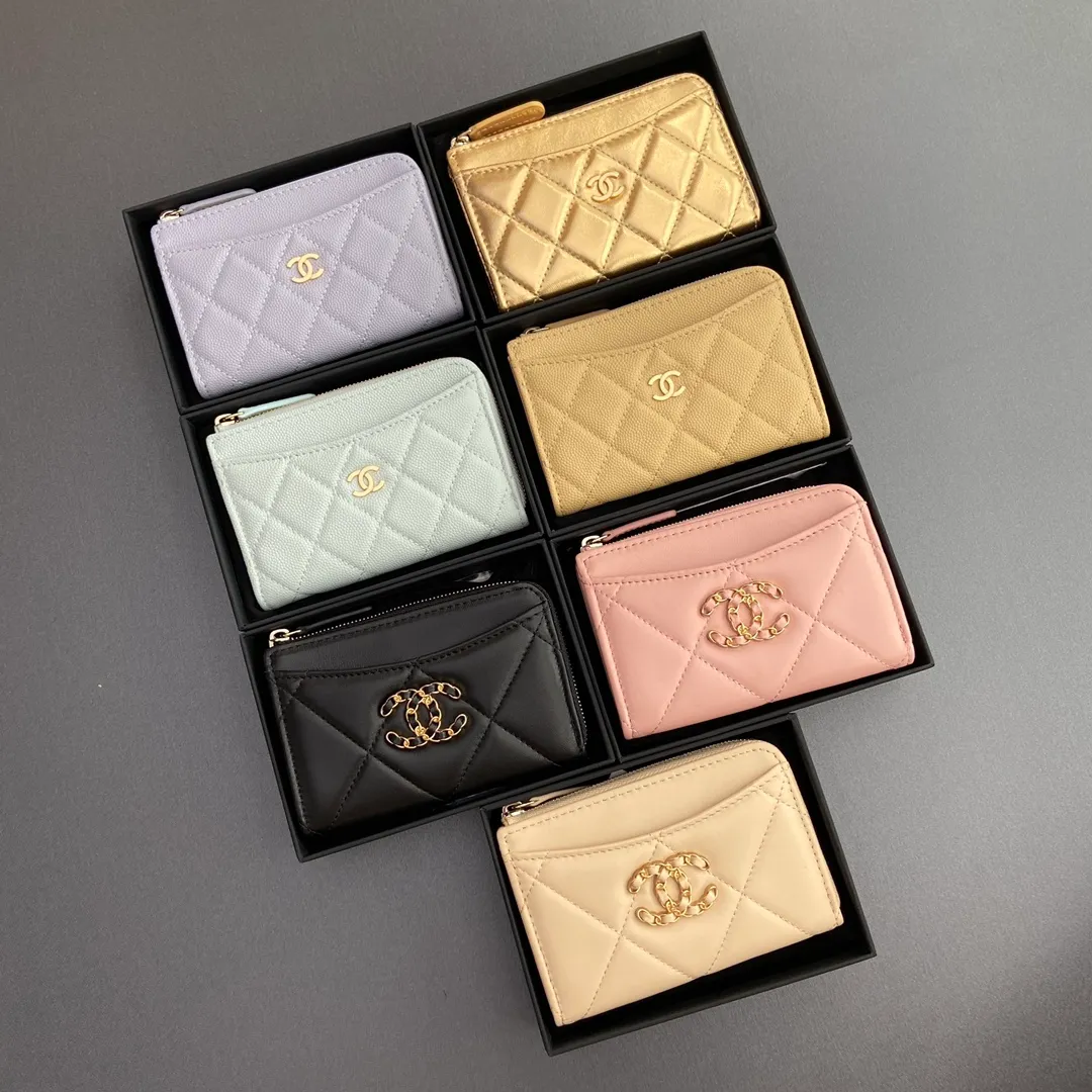 [Special grade hardware original leather] Xiaoxiang small zipper bag card holder series quilted card holder with iconic metal logo No.: 3176 3179 Xiaoxiang combination picture