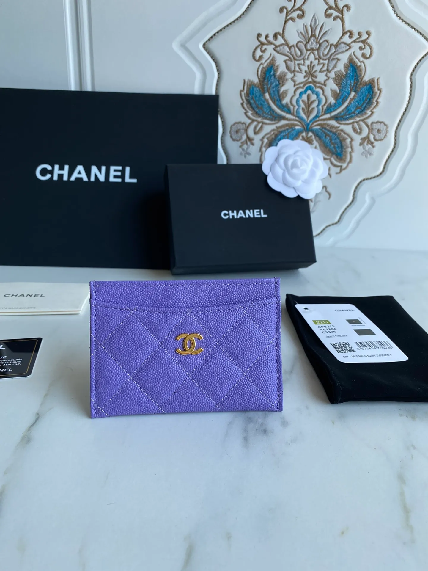 190💰【Original quality】【With serial code】CHANEL, classic card holder! Original quality, caviar small ball pattern series, classic series, exquisite details, full set of packaging, style number (AP426) 31510... size 11*7.5*1