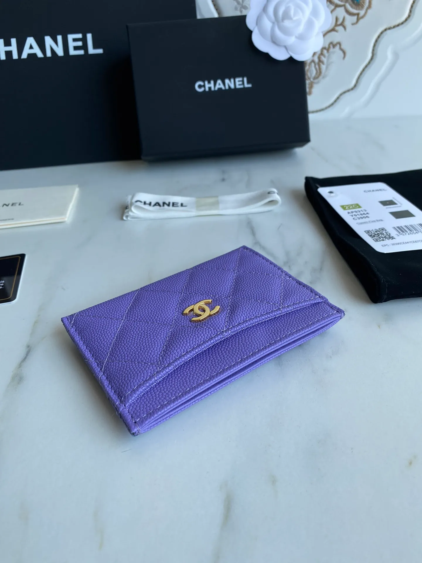 190💰【Original quality】【With serial code】CHANEL, classic card holder! Original quality, caviar small ball pattern series, classic series, exquisite details, full set of packaging, style number (AP426) 31510... size 11*7.5*1
