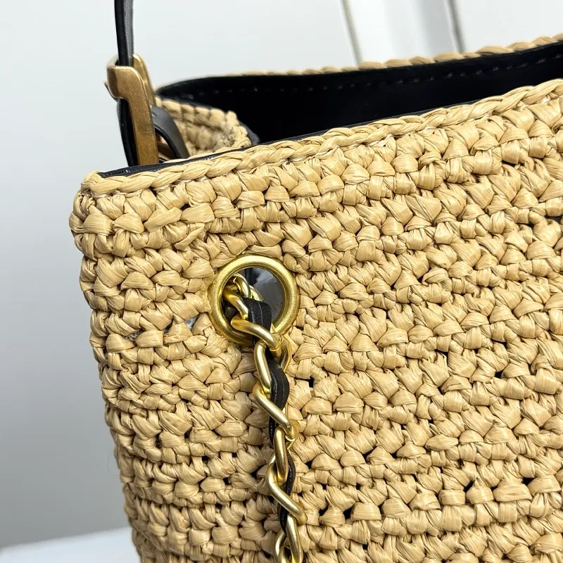 All Categories Official Website "Brand Women's Bags" Women's Bags 💙 Chanel 2026 Chanel Cruise Straw & Lambskin Tote Bag