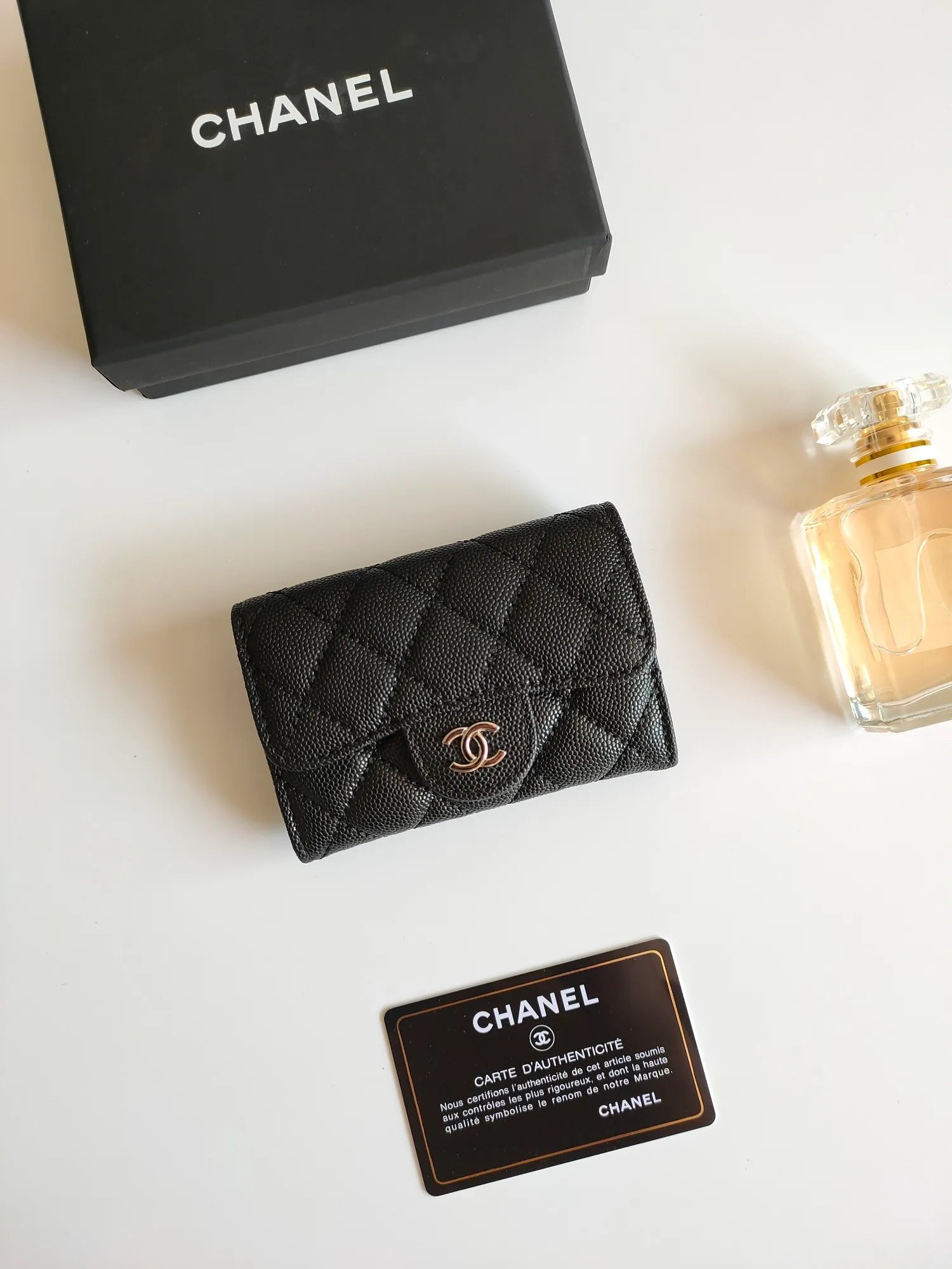 ￥110 CHANEL Chanel classic flap card holder. Imported sheepskin and caviar cowhide, card holder and coin purse integrated, with slip pocket on the back, model number: AP448, size: 7.5 × 11.3 × 2.1 cm