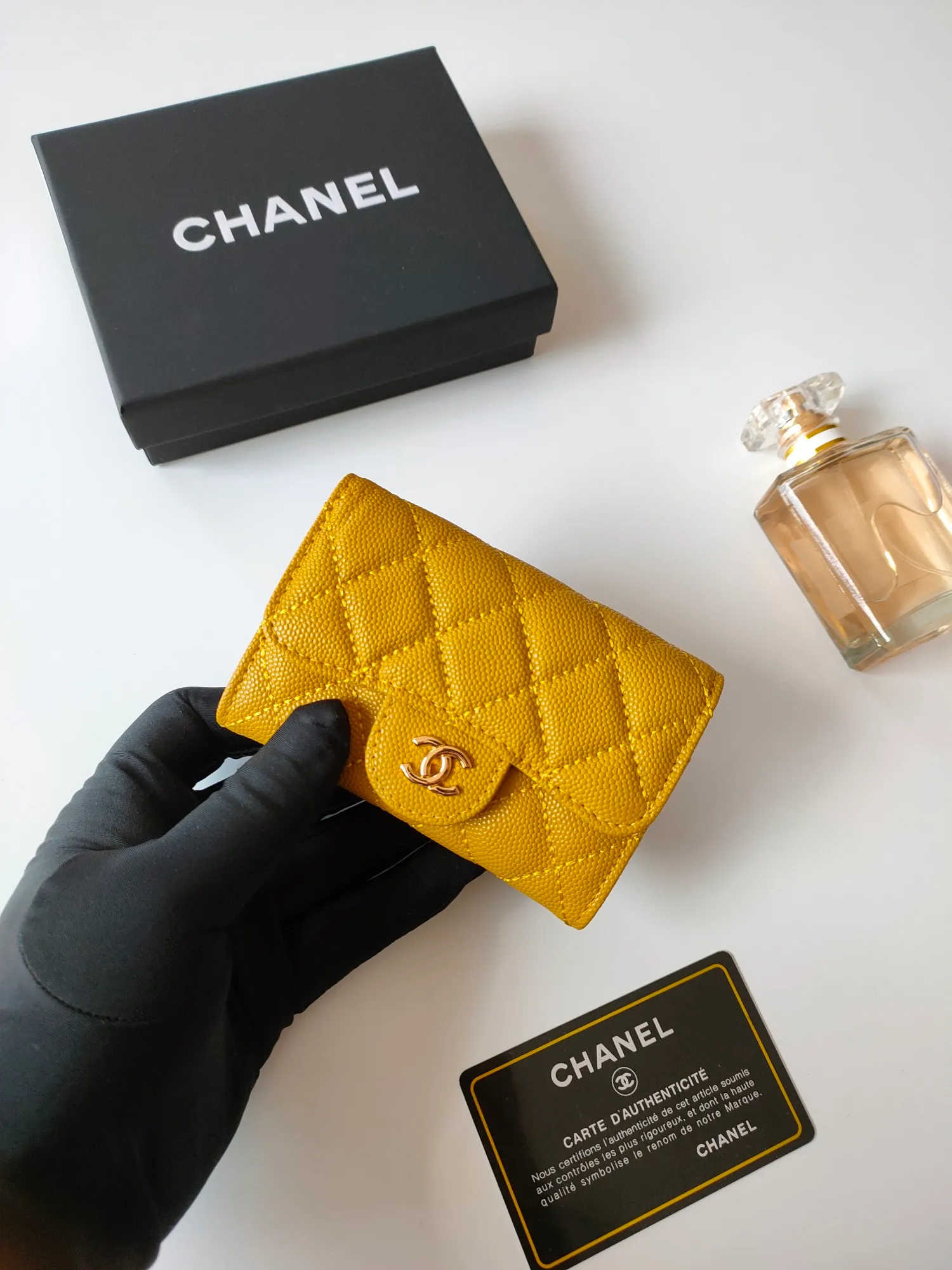 ￥110 CHANEL Chanel classic flap card holder. Imported sheepskin and caviar cowhide, card holder and coin purse integrated, with slip pocket on the back, model number: AP448, size: 7.5 × 11.3 × 2.1 cm