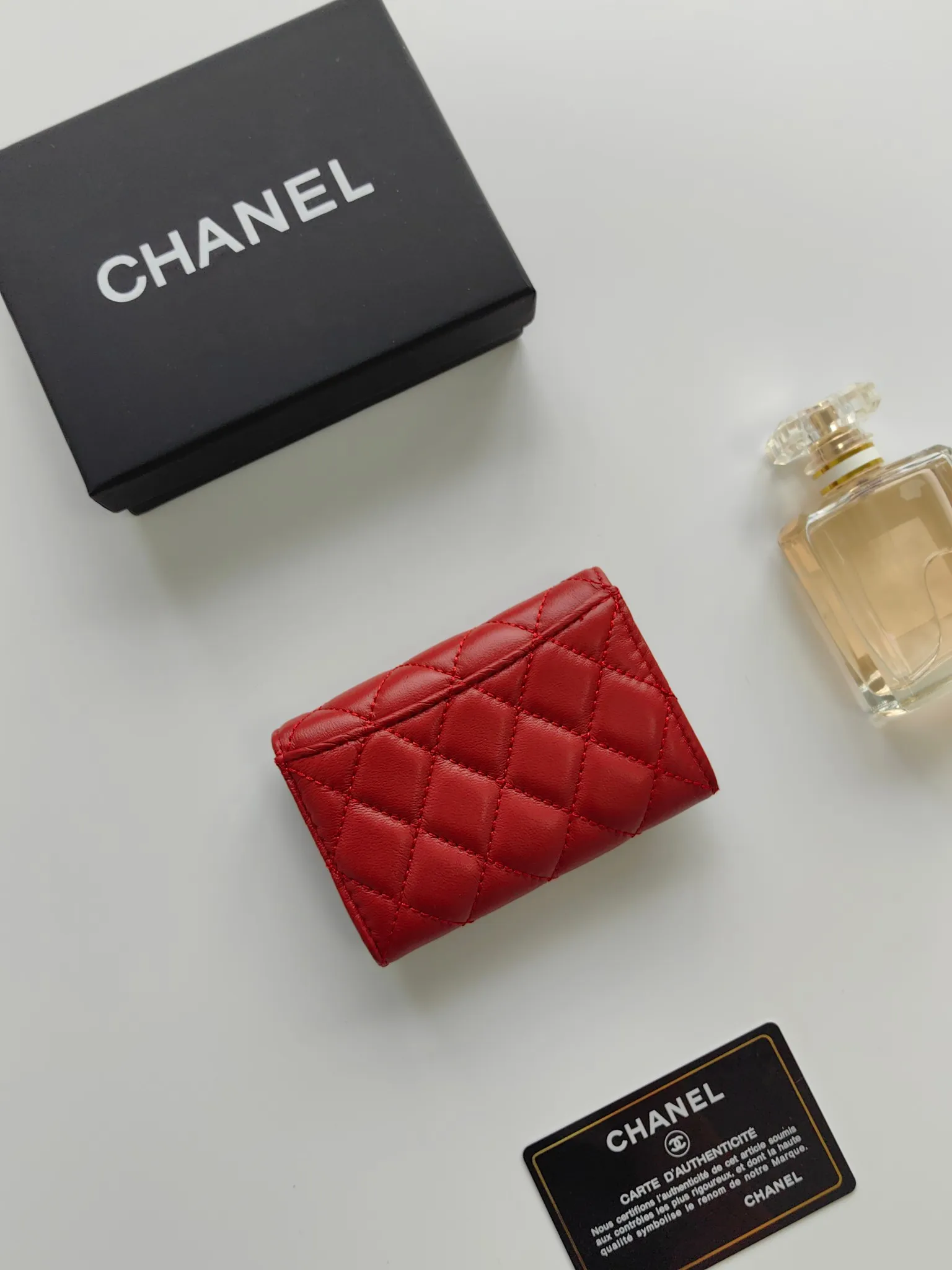 ￥110 CHANEL Chanel classic flap card holder. Imported sheepskin and caviar cowhide, card holder and coin purse integrated, with slip pocket on the back, model number: AP448, size: 7.5 × 11.3 × 2.1 cm
