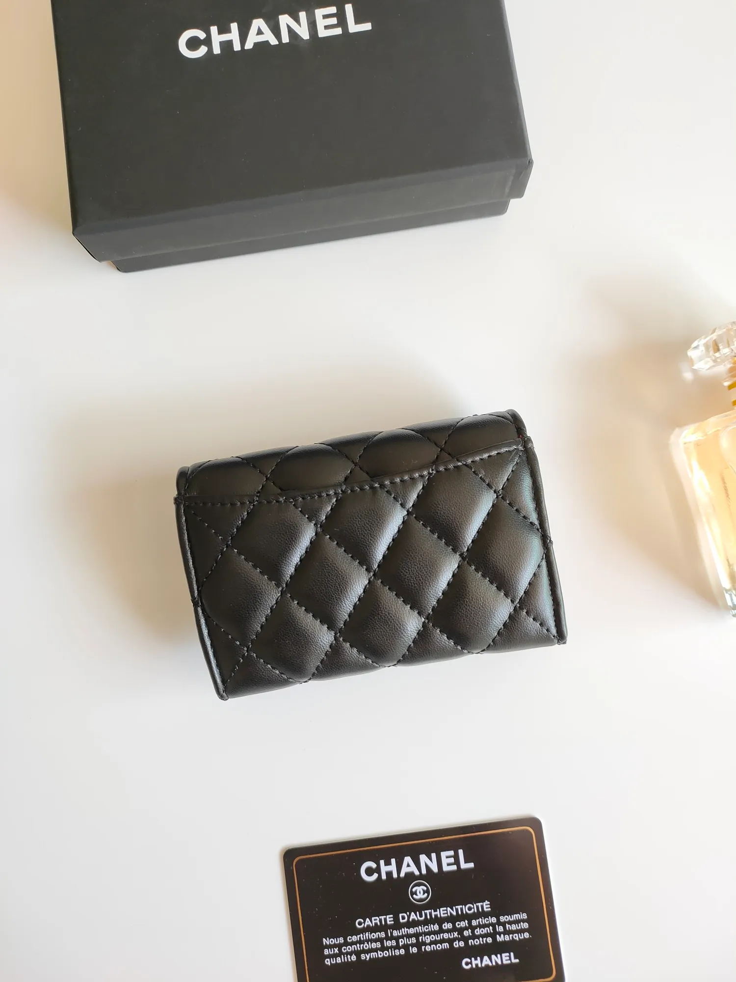 ￥110 CHANEL Chanel classic flap card holder. Imported sheepskin and caviar cowhide, card holder and coin purse integrated, with slip pocket on the back, model number: AP448, size: 7.5 × 11.3 × 2.1 cm