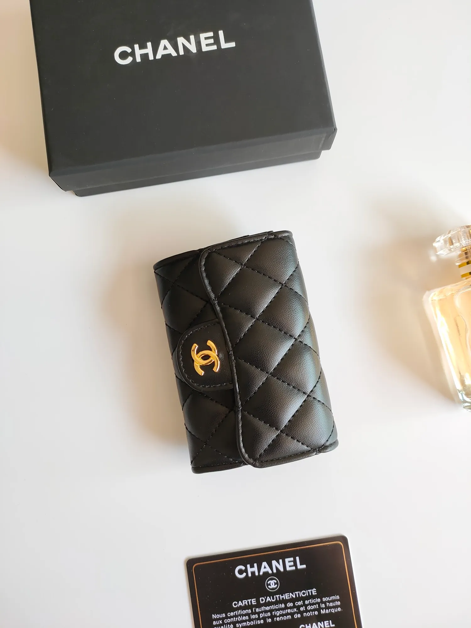 ￥110 CHANEL Chanel classic flap card holder. Imported sheepskin and caviar cowhide, card holder and coin purse integrated, with slip pocket on the back, model number: AP448, size: 7.5 × 11.3 × 2.1 cm