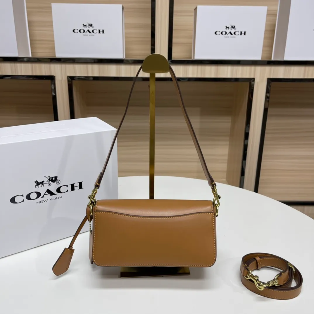 Top original order p480💰Coach new Coach baguette bag leather crossbody bag [rose][rose] model CE331 women's bag STUDIO BAGUETTE, size: 20*10*7[fireworks][fireworks][fireworks]