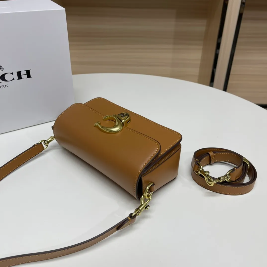 Top original order p480💰Coach new Coach baguette bag leather crossbody bag [rose][rose] model CE331 women's bag STUDIO BAGUETTE, size: 20*10*7[fireworks][fireworks][fireworks]