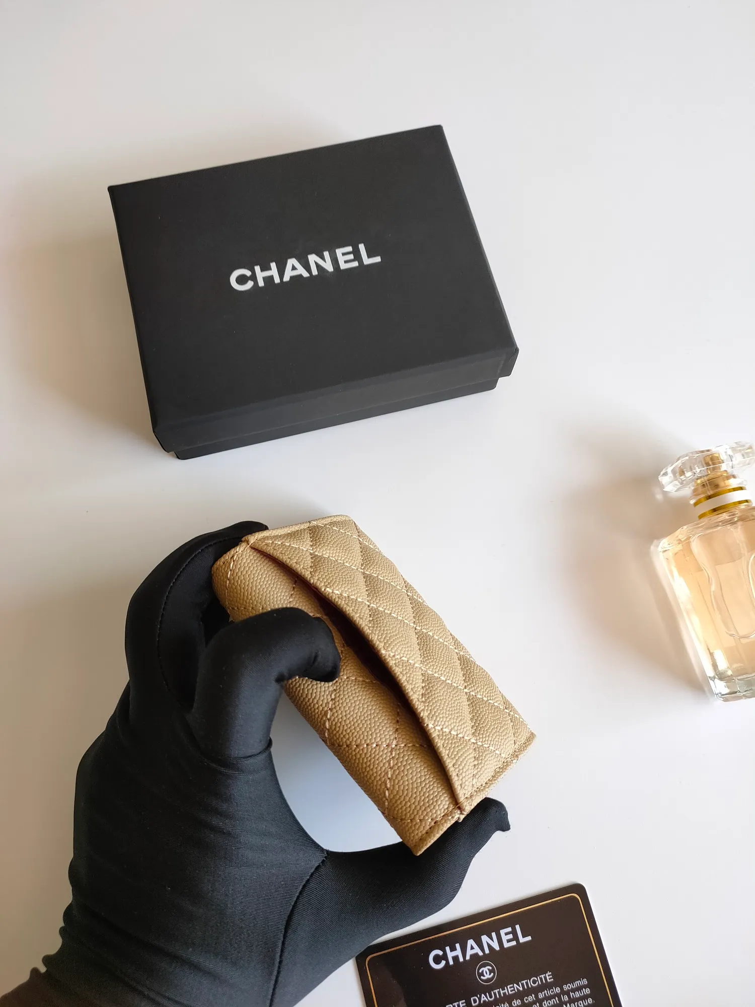 ￥110 CHANEL Chanel classic flap card holder. Imported sheepskin and caviar cowhide, card holder and coin purse integrated, with slip pocket on the back, model number: AP448, size: 7.5 × 11.3 × 2.1 cm
