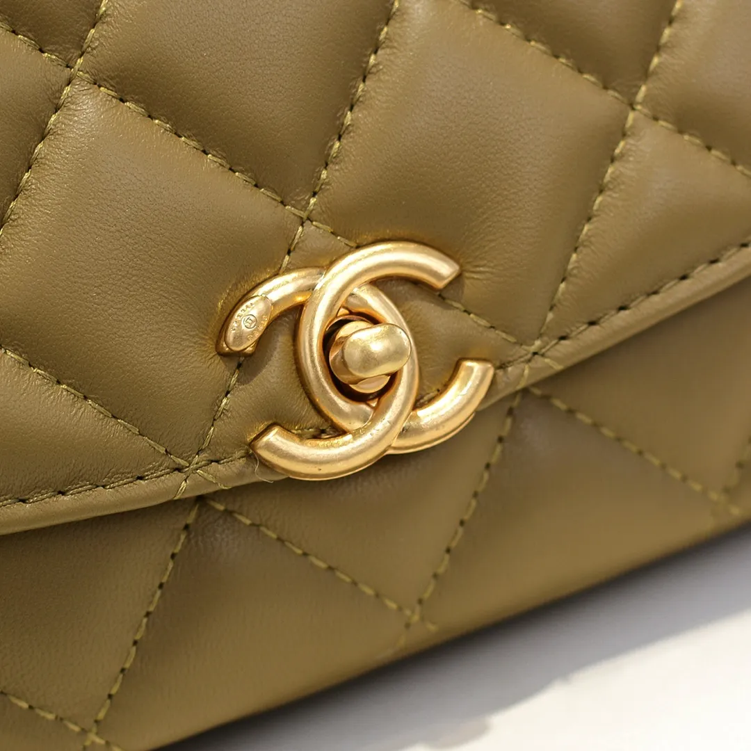 💰380￥💋Chanel 2020 Autumn and Winter Limited Edition Gold Coin Bag Sheepskin Gold coins have always been a symbol of luck and nobility. When paired with a bag, it makes you even more wealthy [Hey ha] Plus this design continues the CF classic elements, making the bag more beautiful and practical, and it is still a must-have series [Happy][Happy] Size: 21x17x7cm🎉🎉Model: 2222