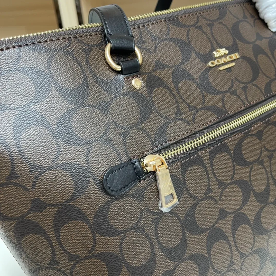 Top original order p420💰coach/Coach new model 79609, the upper body effect is super good, women's pvc single shoulder casual trendy women's bag tote bag, size 32.28.13,