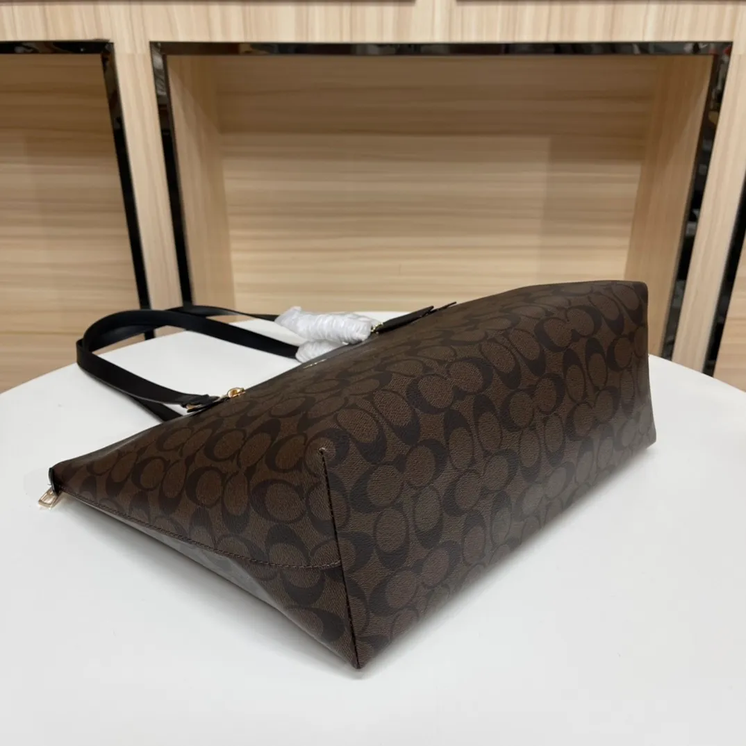 Top original order p420💰coach/Coach new model 79609, the upper body effect is super good, women's pvc single shoulder casual trendy women's bag tote bag, size 32.28.13,