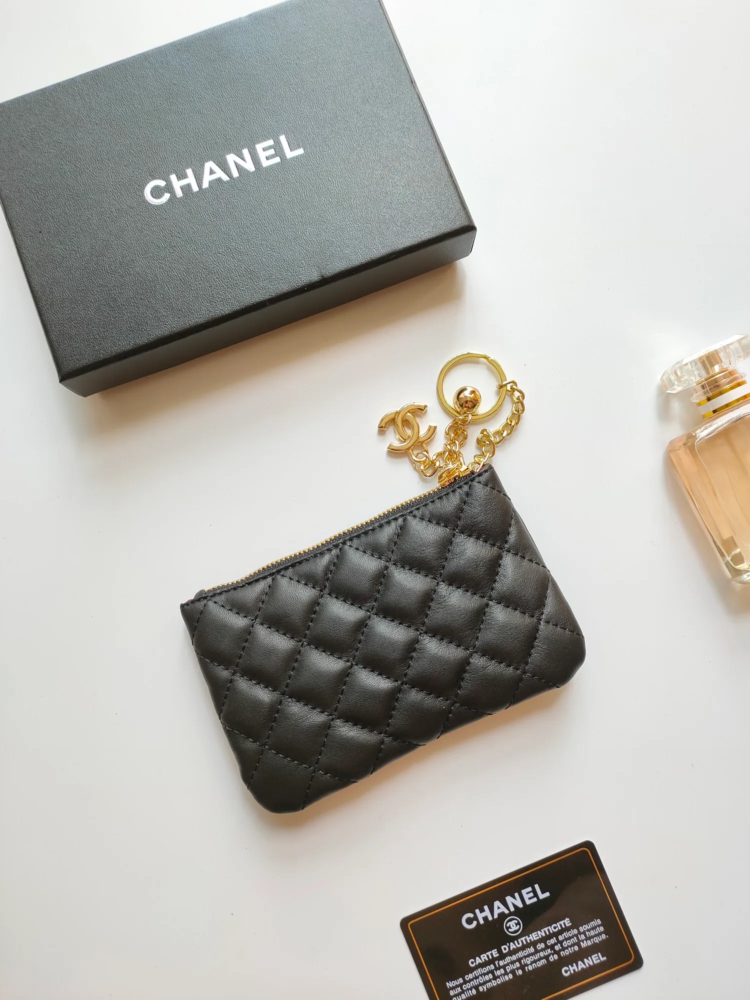 ￥120 CHANEL's new pendant coin purse 💦Model No. A50168 top-quality leather hardware, rhombus pattern. Beautiful details, complete package! Size:14-10-1cm