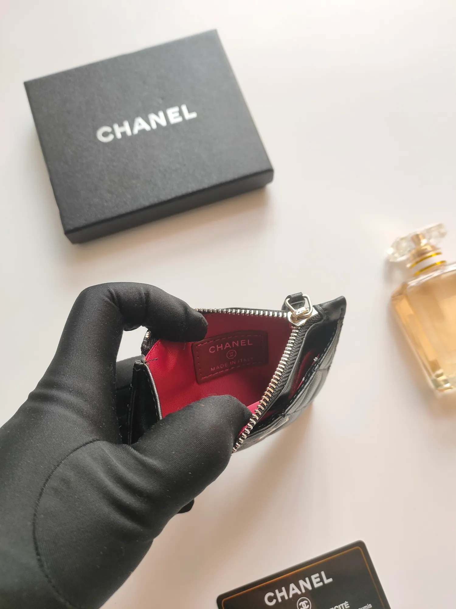 ￥110💰Chanel zipper card holder💦Model No. A84105 top leather hardware, exquisite details! Size:9x11.5cm