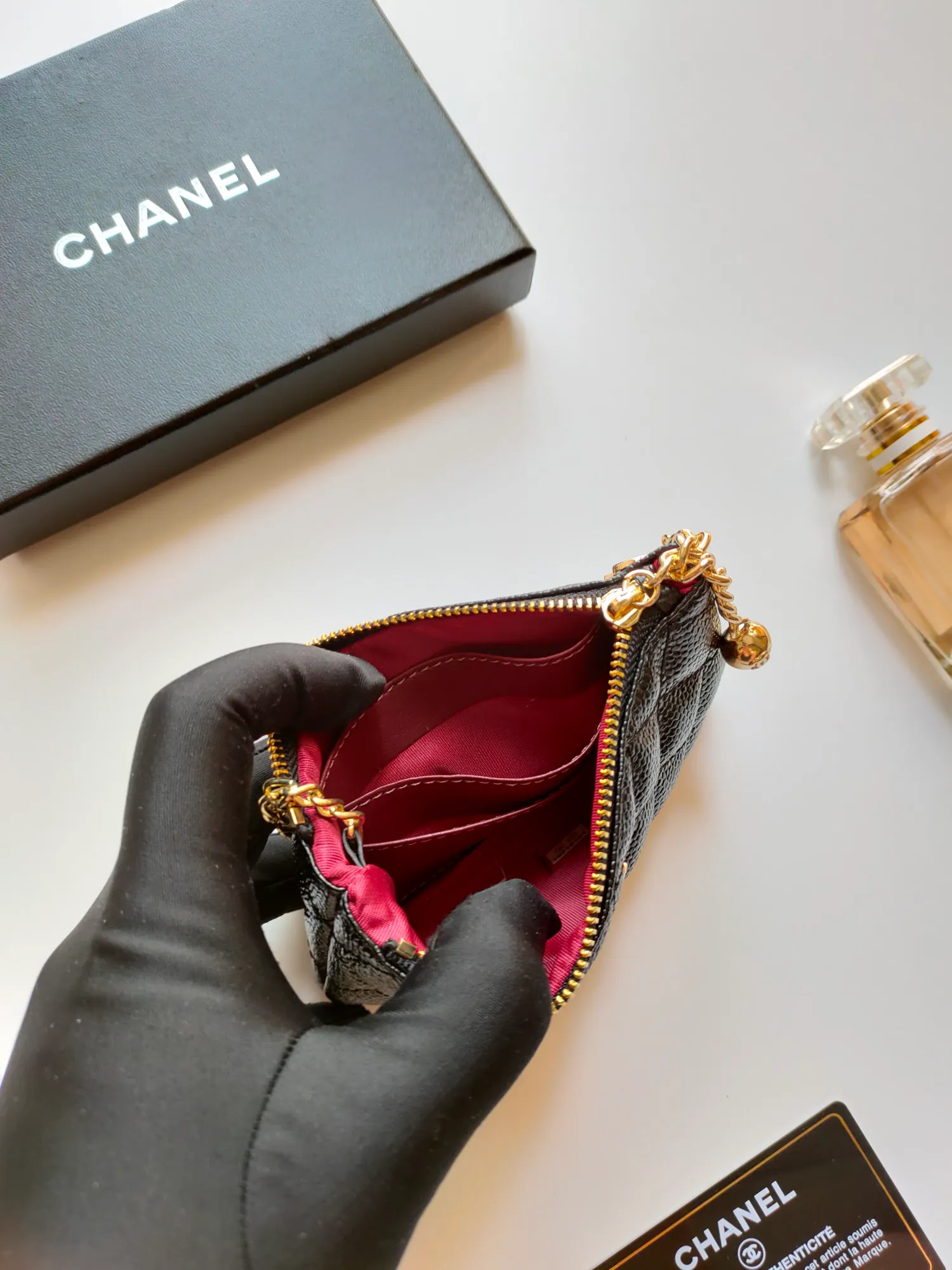 ￥120 CHANEL's new pendant coin purse 💦Model No. A50168 top-quality leather hardware, rhombus pattern. Beautiful details, complete package! Size:14-10-1cm