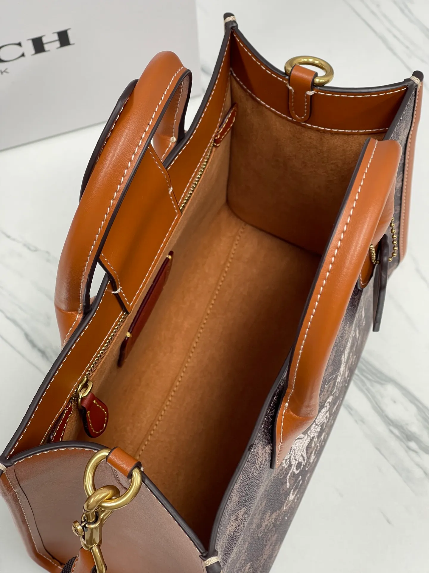 Top original order p460💰coach/Coach new model CR680 counter new ACE carriage pattern women's tote bag single shoulder crossbody handheld tote bag double shoulder strap design size: 26X20.5X12