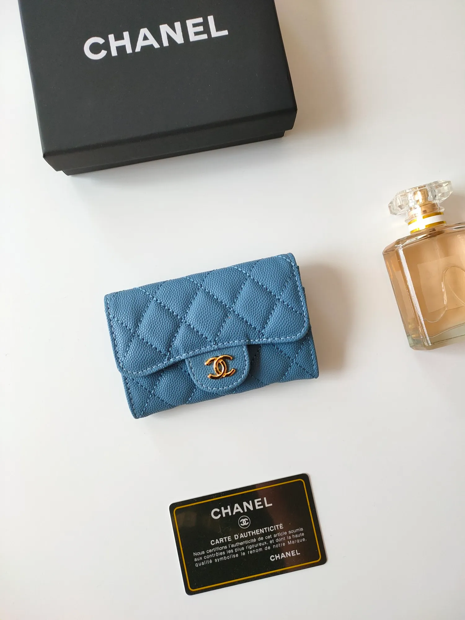 ￥110 CHANEL Chanel classic flap card holder. Imported sheepskin and caviar cowhide, card holder and coin purse integrated, with slip pocket on the back, model number: AP448, size: 7.5 × 11.3 × 2.1 cm