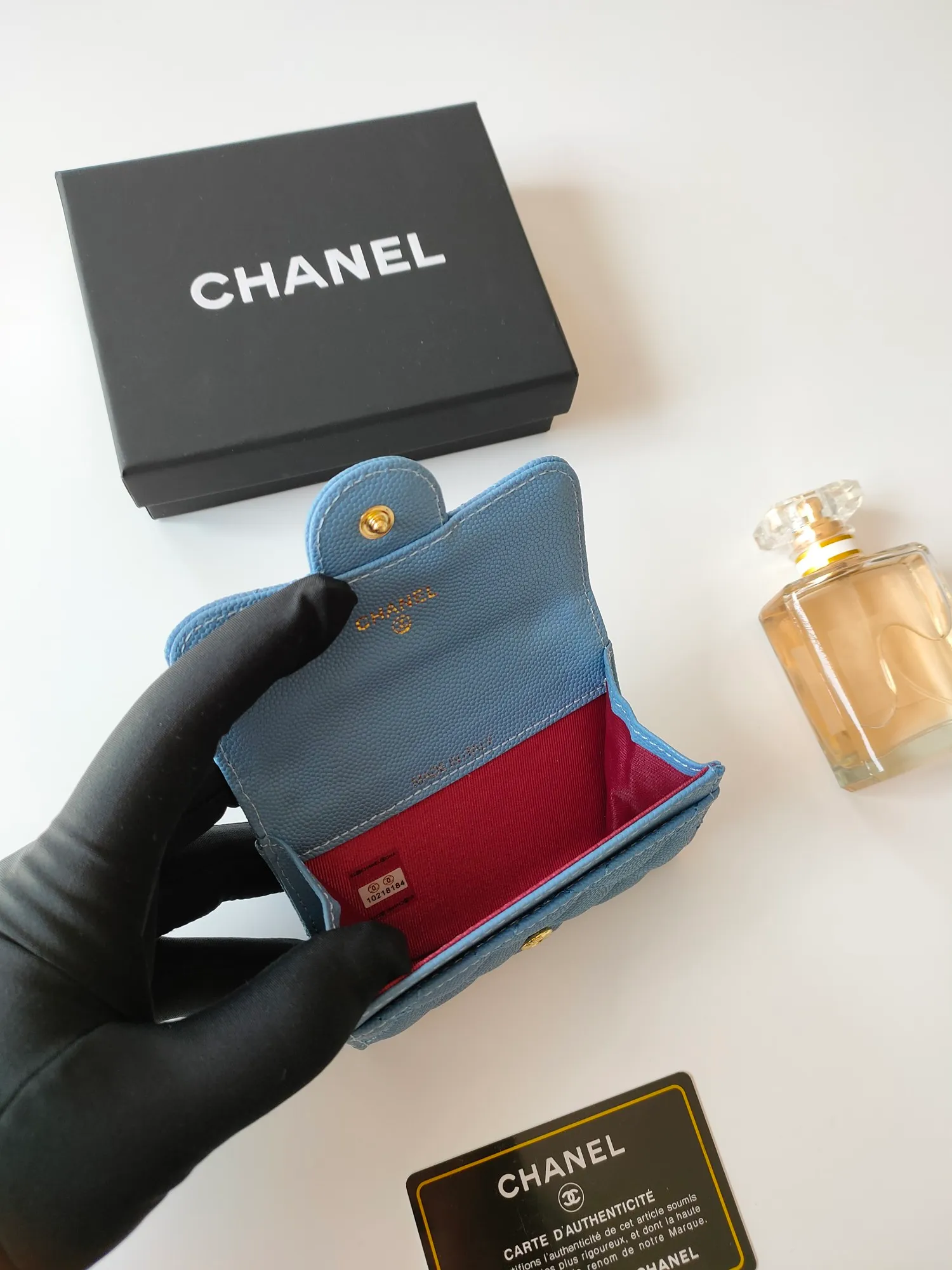 ￥110 CHANEL Chanel classic flap card holder. Imported sheepskin and caviar cowhide, card holder and coin purse integrated, with slip pocket on the back, model number: AP448, size: 7.5 × 11.3 × 2.1 cm