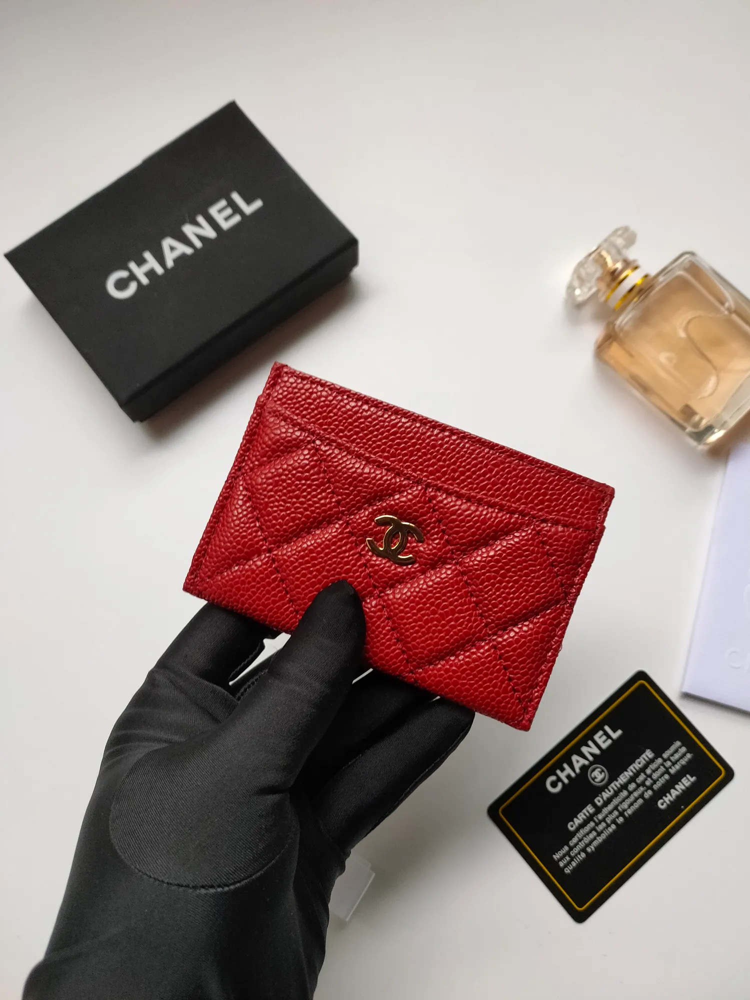 💰90 CHANEL Chanel counter card holder👍Model number: AP446 Size: 7.5×11.2×0.5cm Caviar cowhide on the outside + sheepskin on the inside + gold hardware😍😍Fine workmanship High-end quality [Rose] Complete accessories