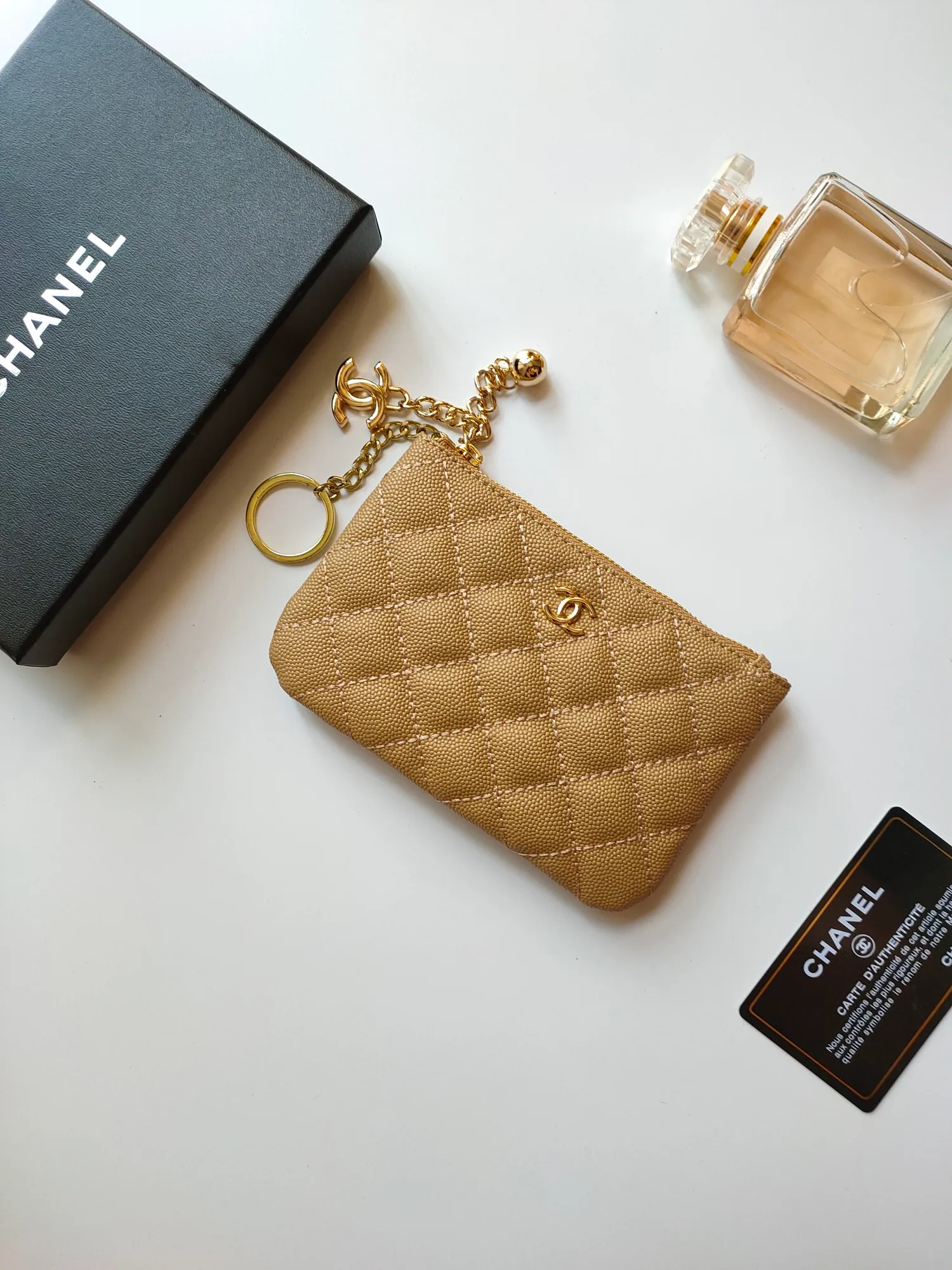 ￥120 CHANEL's new pendant coin purse 💦Model No. A50168 top-quality leather hardware, rhombus pattern. Beautiful details, complete package! Size:14-10-1cm